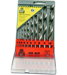 10pc HSS  1-10mm RF flute Drill Bit set 