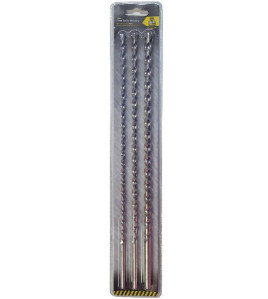 3PC Long Masonry Drill Bit Set
