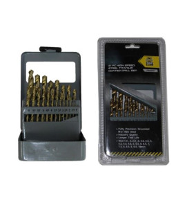 21Pc Metric Drill set Titanium coated
