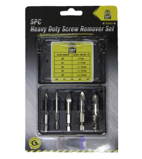 Extractor, screw, Set, 5 Pce