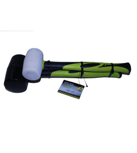 2pc Rubber mallet Set White12oz / Black 24oz