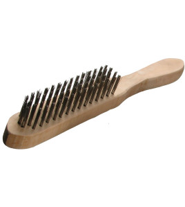4 Row Wood Handle Wire Brush