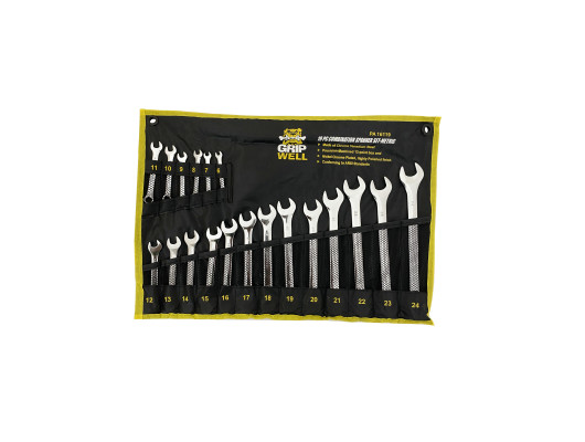 19PC Metric (mm) CRV Combination Spanner Set