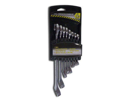 8PC Round Rack Metric (mm) Combination Spanner Set