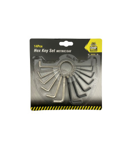 14Pc Metric/SAE Hex Key Set