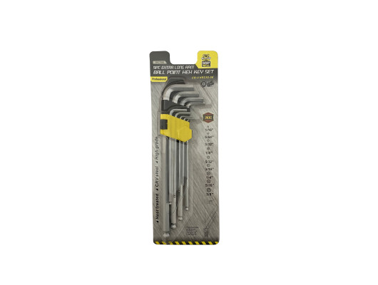 9pc af extra long Ballend Hex Key Set