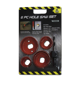 6pc Hole saw kit