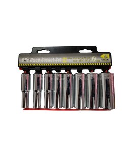 9pc 1/2" Dr 12pt A/F Deep Socket Set (Cr-V)