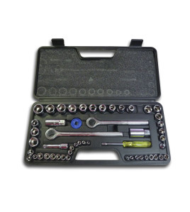 52pc Socket Set (1/4", 3/8", &amp; 1/2" Drive)