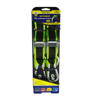 2pc Motorbike Tie Down 1.5m x 38mm (400kg LC)