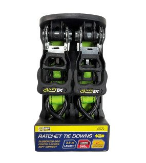 2pc Heavy Duty Ratchet Tie Down 3.6m (340kg LC)