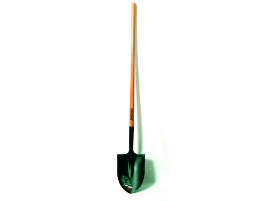 Round Shovel with Long Timber Handle
