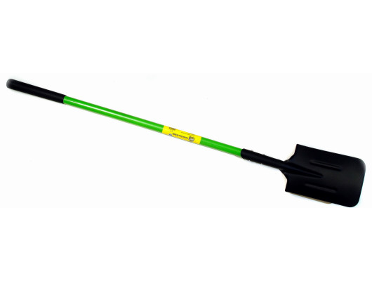 Post Hole Shovel with Green Fiberglass Long Handle