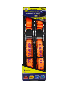 2pc Cambuckle Tie Down 25mm x 3.6m (300kg LC)