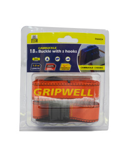Cambuckle Tie Down 25mm x 1.8m (300kg LC) with S-Hooks