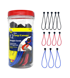 12pc Tarp/Canopy bungee cords mix size