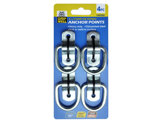 4pk  Anchor points , Lashing capacity 200 kgs